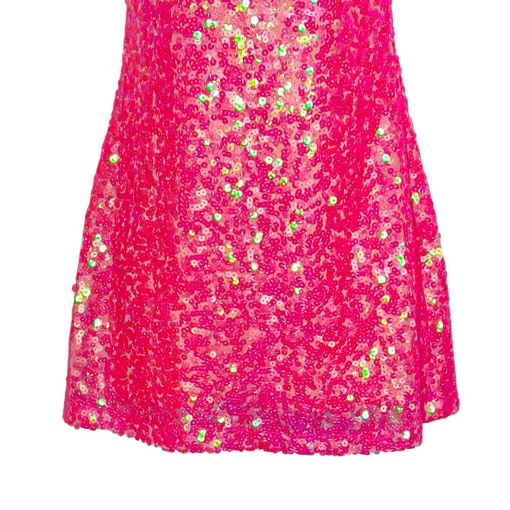 Show Me Your Mumu XS NEW On My Way Dress Strapless Pink Sequins Party - Picture 6 of 12